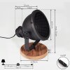 Ogho Table lamp Dark wood, black, 1-light source