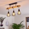 Yaak Ceiling Light Light wood, black, 3-light sources