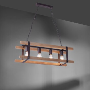 Leuchten Direkt EDITH Pendant Light Light wood, 4-light sources