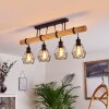 Yaak Ceiling Light Light wood, black, 4-light sources