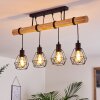Yaak Ceiling Light Light wood, black, 4-light sources