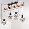 Yaak Ceiling Light Light wood, black, 4-light sources
