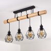 Yaak Ceiling Light Light wood, black, 4-light sources