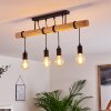 Yaak Ceiling Light Light wood, black, 4-light sources