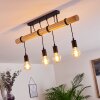 Yaak Ceiling Light Light wood, black, 4-light sources