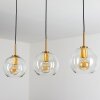Karo Pendant Light brass, black, 3-light sources