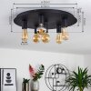 Esbjerg Ceiling Light black, 6-light sources