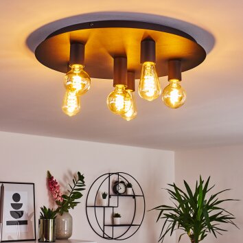 Esbjerg Ceiling Light black, 6-light sources