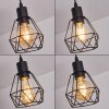 Yaak Pendant Light Dark wood, black, 4-light sources
