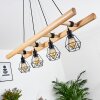 Yaak Pendant Light Dark wood, black, 4-light sources
