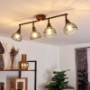 Omba Ceiling Light Dark wood, black, 4-light sources