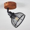 Kesao Ceiling Light Dark wood, black, 1-light source