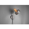 Trio Gaya Wall Light dark brown, matt nickel, 1-light source