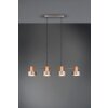 Trio Gaya Pendant Light dark brown, matt nickel, 4-light sources