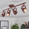 DROBAK Ceiling Light rust-coloured, 4-light sources