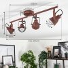 DROBAK Ceiling Light rust-coloured, 4-light sources