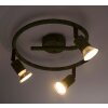 Globo OLANA Ceiling Light green, rust-coloured, 3-light sources
