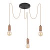 Globo FRIDA Pendant Light brown, black, 3-light sources