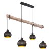 Globo ADAJA Pendant Light Light wood, black, 4-light sources