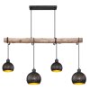 Globo ADAJA Pendant Light Light wood, black, 4-light sources