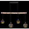 Globo ADAJA Pendant Light Light wood, black, 4-light sources
