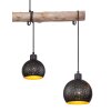 Globo ADAJA Pendant Light Light wood, black, 4-light sources