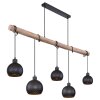 Globo ADAJA Pendant Light Light wood, black, 5-light sources