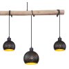 Globo ADAJA Pendant Light Light wood, black, 5-light sources