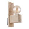 Globo ADALIE Wall Light Light wood, black, 1-light source