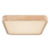 Globo LEANARA Ceiling Light LED Light wood, white, 1-light source, Remote control, Colour changer