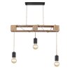 Globo JOELLE Pendant Light brown, Light wood, black, 3-light sources