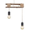 Globo JOELLE Pendant Light brown, Light wood, black, 3-light sources