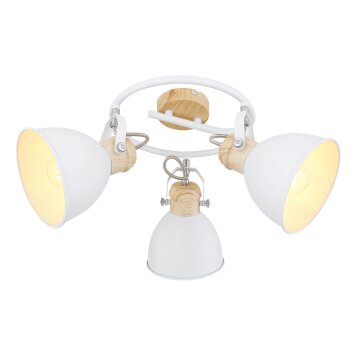 Globo WIHO Spotlight Dark wood, white, 3-light sources