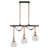 Globo VALERIE Pendant Light brown, black, 3-light sources