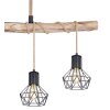 Globo PRISKA Pendant Light brown, Light wood, black, 4-light sources