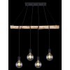 Globo AUSTON Pendant Light Light wood, black, 4-light sources