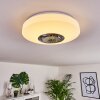 Sambani Ceiling Light LED chrome, white, 1-light source, Remote control, Colour changer