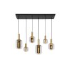 Lucide JOANET Pendant Light gold, brass, black, 6-light sources