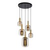 Lucide JOANET Pendant Light gold, grey, brass, black, 5-light sources
