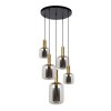 Lucide JOANET Pendant Light gold, grey, brass, black, 5-light sources