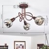 Warga Ceiling Light LED bronze, 3-light sources