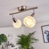Warga Ceiling Light LED matt nickel, 2-light sources