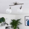 Warga Ceiling Light LED matt nickel, 2-light sources