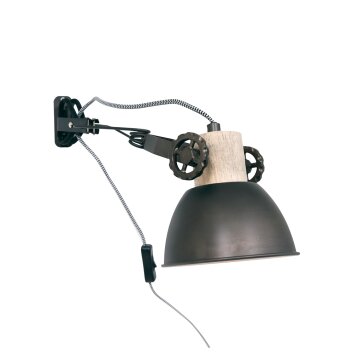 Steinhauer Gearwood Wall Light anthracite, 1-light source