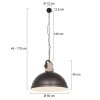 Steinhauer Gearwood Pendant Light anthracite, 1-light source