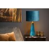 Lucide VELVET Table lamp blue, brass, 1-light source