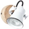 Brilliant Seed Wall Spotlight Dark wood, white, 1-light source
