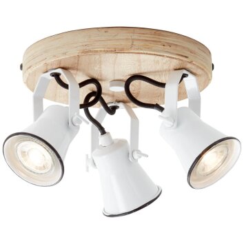 Brilliant Seed Spotlight Dark wood, white, 3-light sources