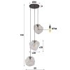 MARORE Pendant Light silver, 3-light sources
