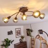 Warga Ceiling Light LED bronze, 5-light sources